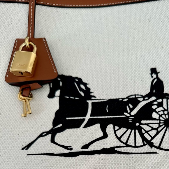 Celine Cabas canvas leather trim tote. New without tag. - Picture 2 of 9